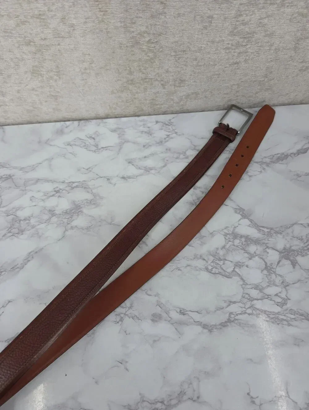Cremieux Men's Brown Leather Belt - Classic Casual Style Size 44